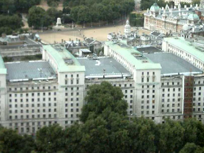 Ministry of Defence, Whitehall, London; viewed from the London Eye.