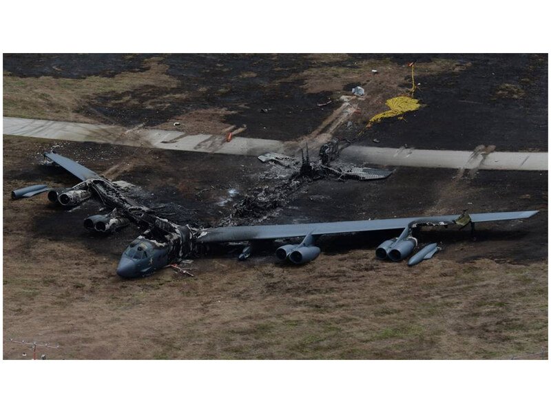 Un B-52H Stratofortress se estrelló durante una misión de prueba en la Base Aérea Edwards