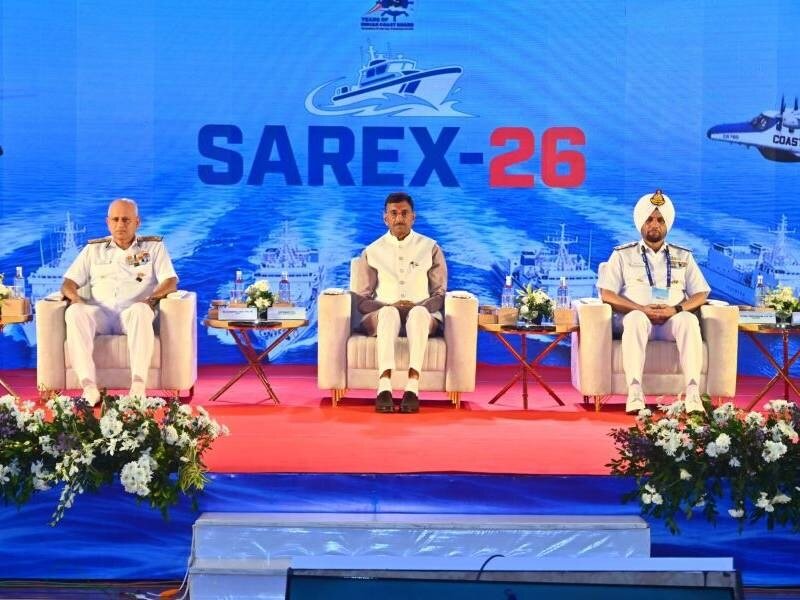 el ministro de Defensa en el acto inaugural del ejercicio SAREX-2026 en Paradip.