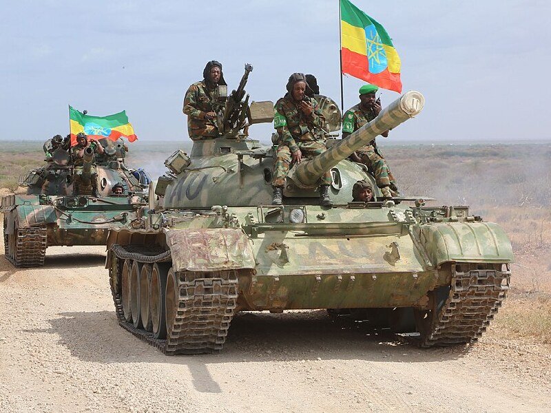 Militares etíopes desplegados en la Misión de la Unión Africana en Somalia.
