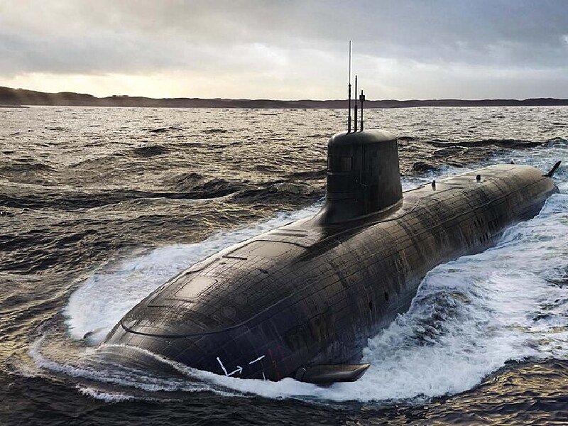 Representación del submarino AUKUS propuesto
